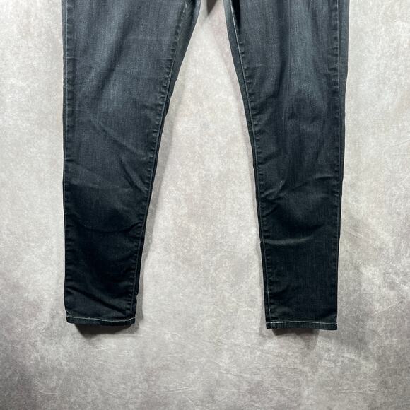 Eileen Fisher Jeans Women 14 Black Denim Skinny Mid Rise Pockets Casual Everyday - Picture 3 of 10